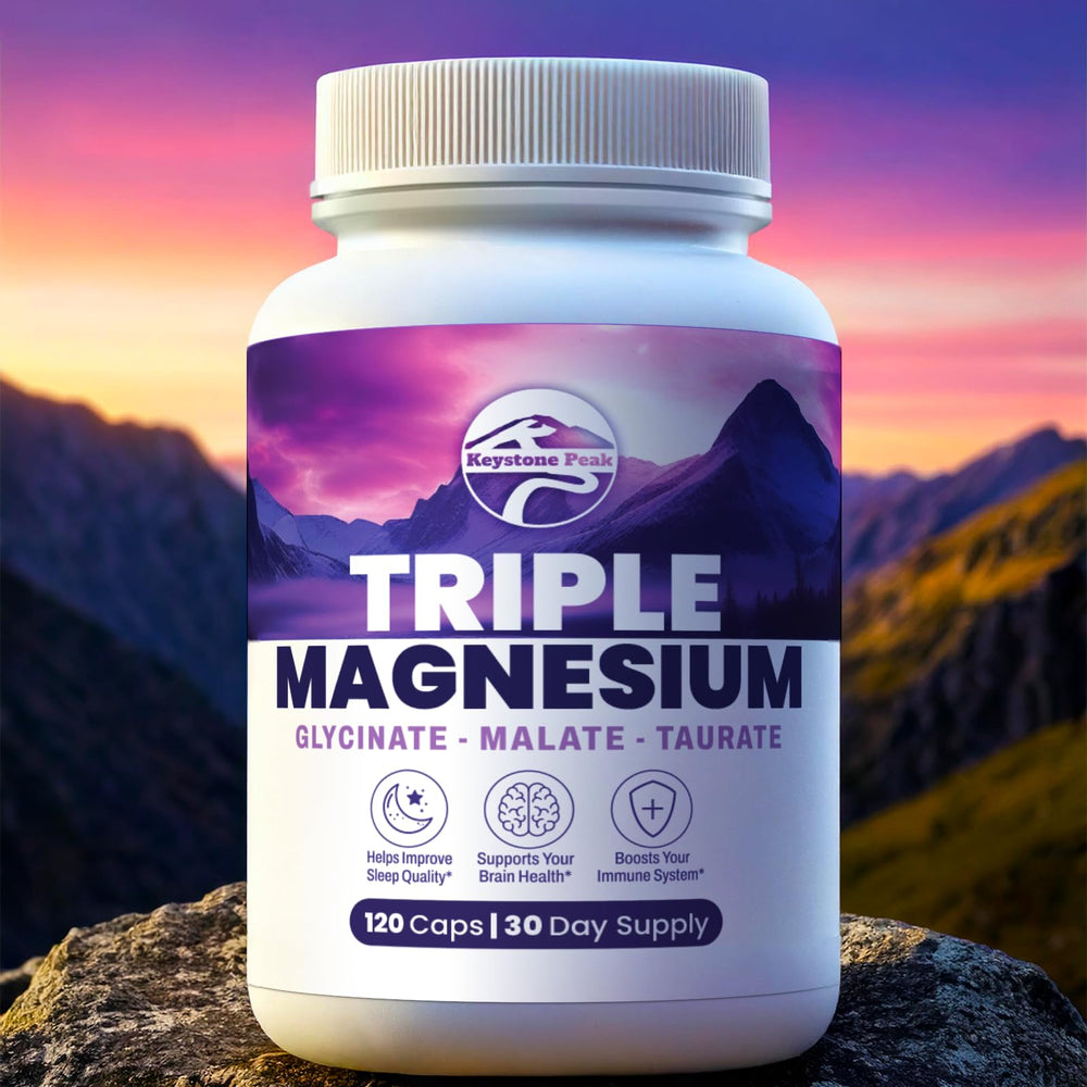 Keystone Peak Triple Magnesium daily-use scene in a home setting for routine support.