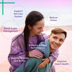 Keystone Peak Triple Magnesium taurate form promoting relaxation.