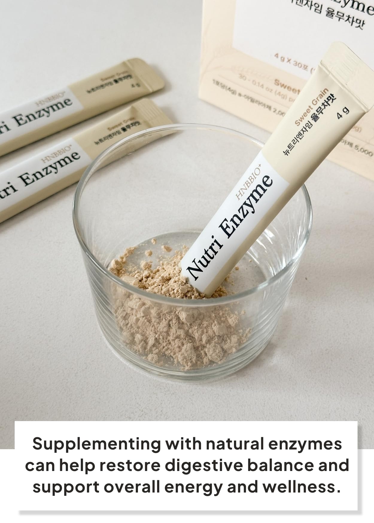 K Food Korean Food Nutri Enzyme Sweet Grains apple and plum concentrates show flavor and synergy.