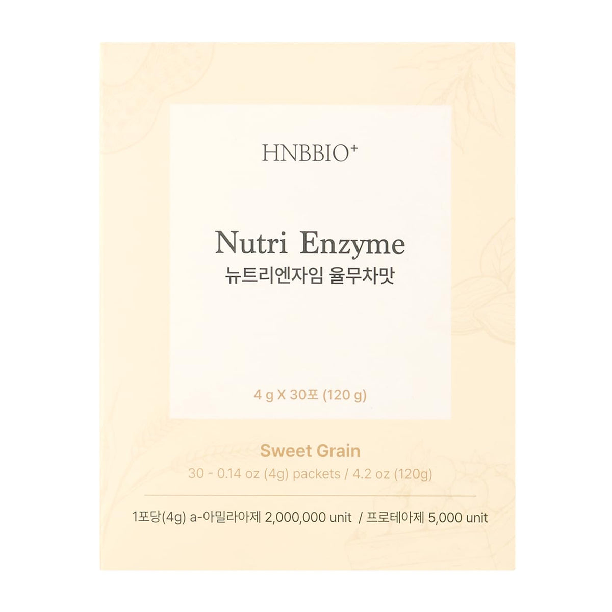 K Food Korean Food Nutri Enzyme Sweet Grains packaging front for on-the-go nutrition.