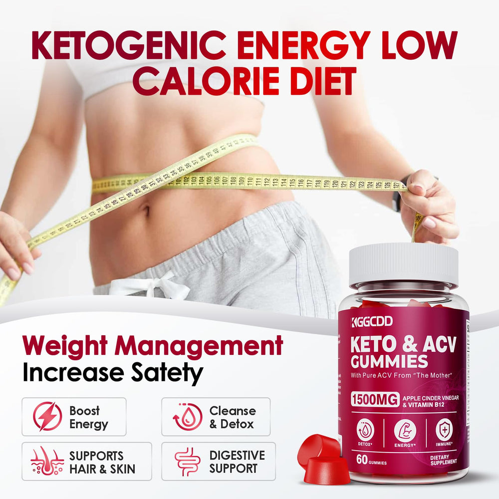 KGGCDD Keto ACV Gummies 60-count pack for a monthly routine