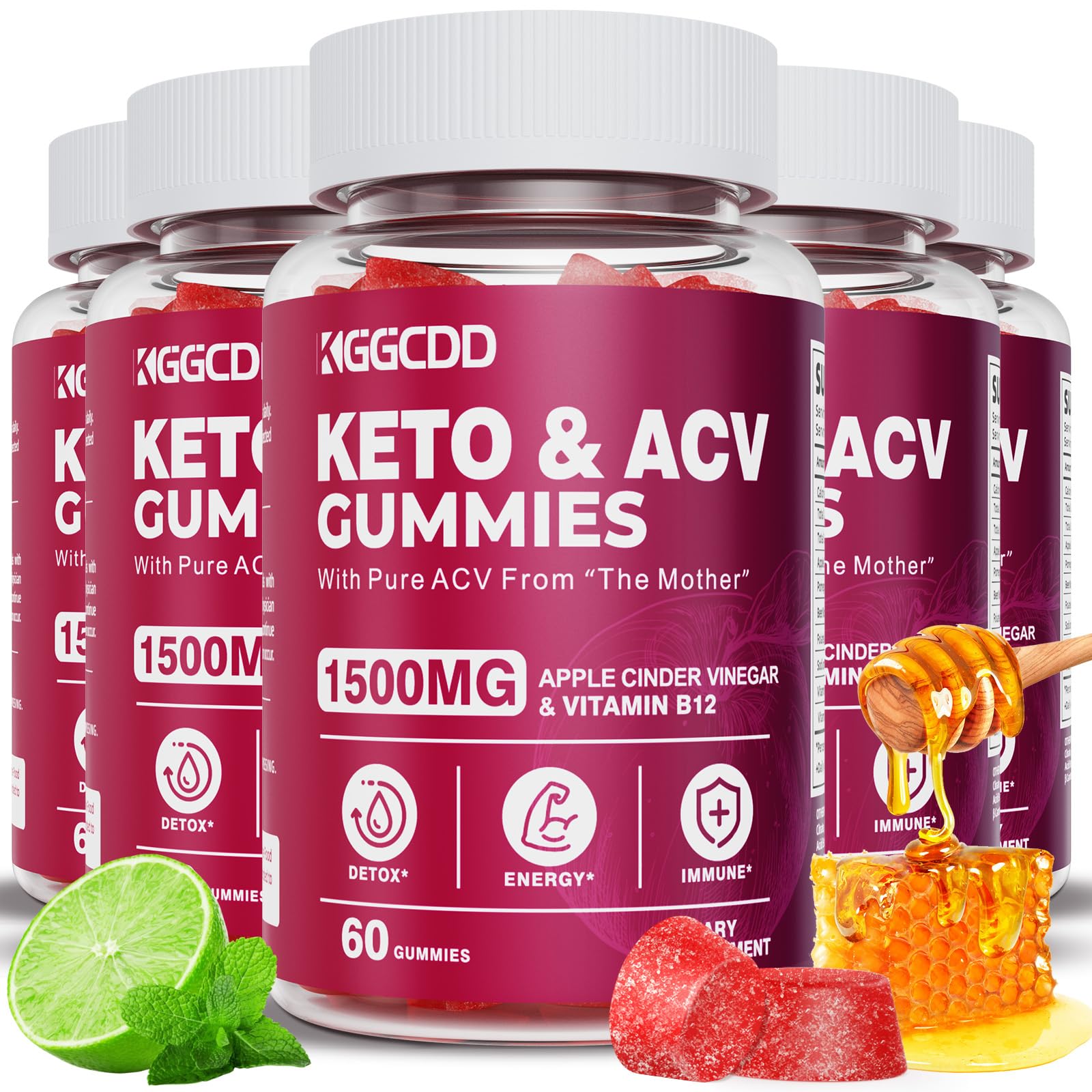 KGGCDD Keto ACV Gummies extreme1500mg bottle for a convenient daily boost