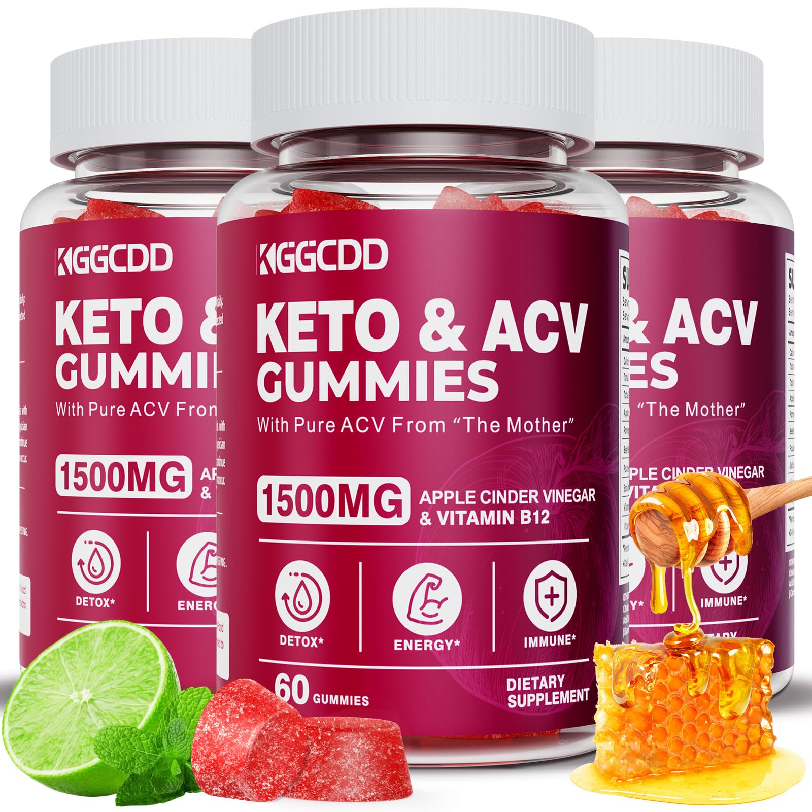KGGCDD Keto ACV Gummies Extreme three-pack box for easy daily use.