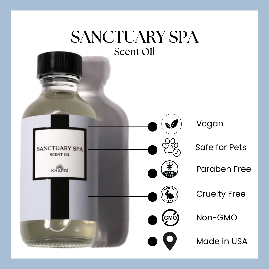 KHAPRI Sanctuary Spa cedarwood base provides warm depth.