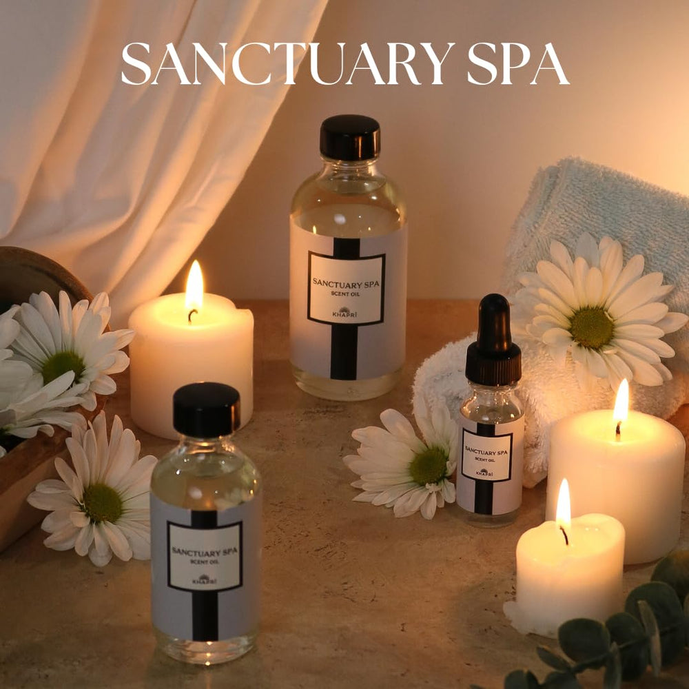 KHAPRI Sanctuary Spa calming ambience in a modern bedroom.