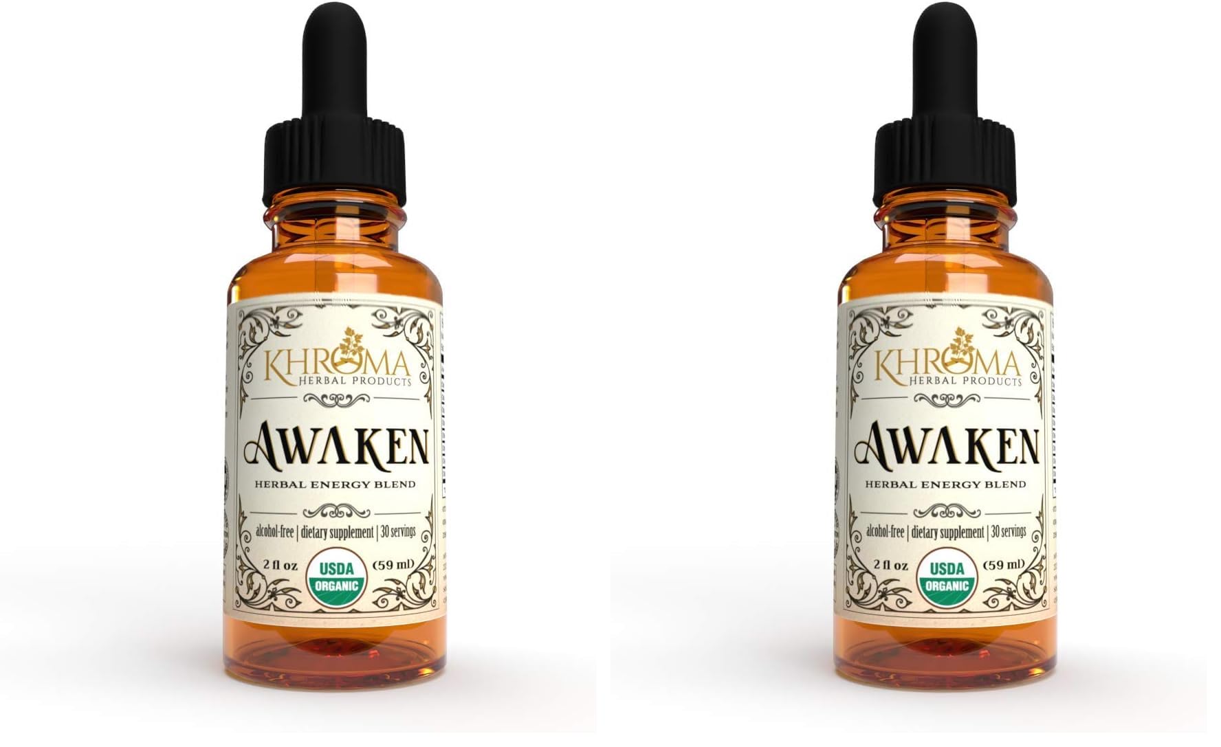Khroma Awaken bottle with yerba mate for natural energy lift
