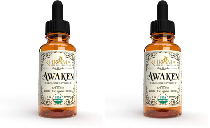 Khroma Awaken bottle with yerba mate for natural energy lift