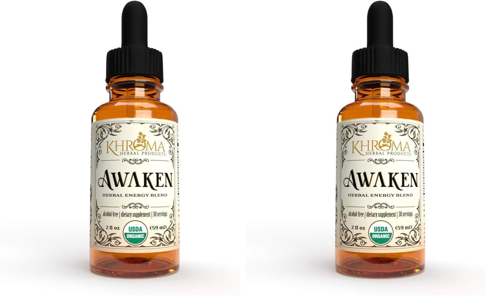 Khroma Awaken bottle with yerba mate for natural energy lift
