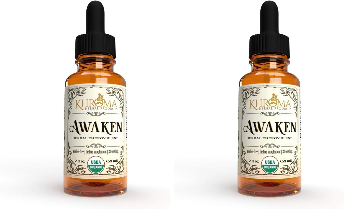 Khroma Awaken bottle with yerba mate for natural energy lift