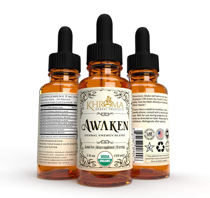 Khroma Awaken eleuthero root tincture for sustained stamina