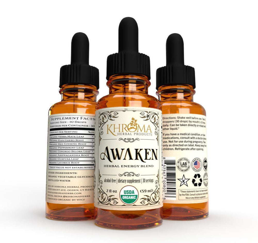 Khroma Awaken eleuthero root tincture for sustained stamina