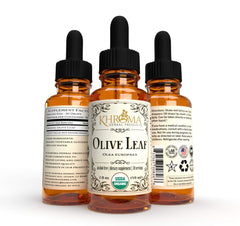 Khroma Olive Leaf pack with two 2 oz glass bottles, convenient daily portion.