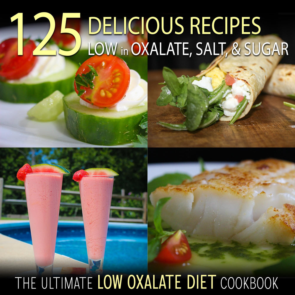 KIDNEY C.O.P. low oxalate diet cookbook cover signaling comprehensive lifestyle guidance.