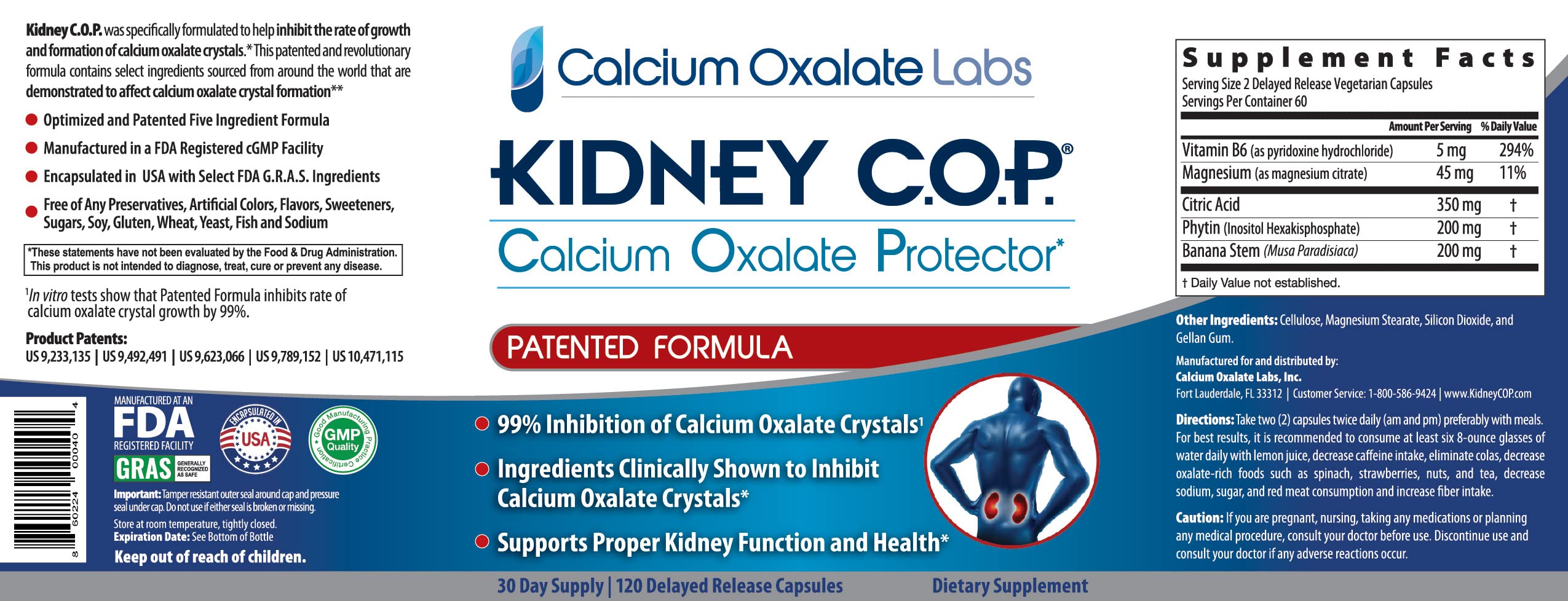 KIDNEY C.O.P. Calcium Oxalate Protector study document for reference