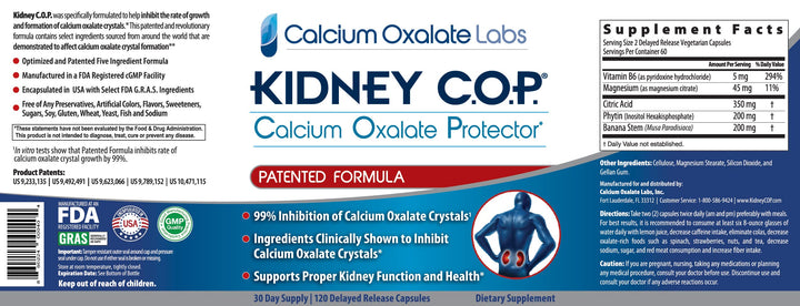 KIDNEY C.O.P. Calcium Oxalate Protector study document for reference