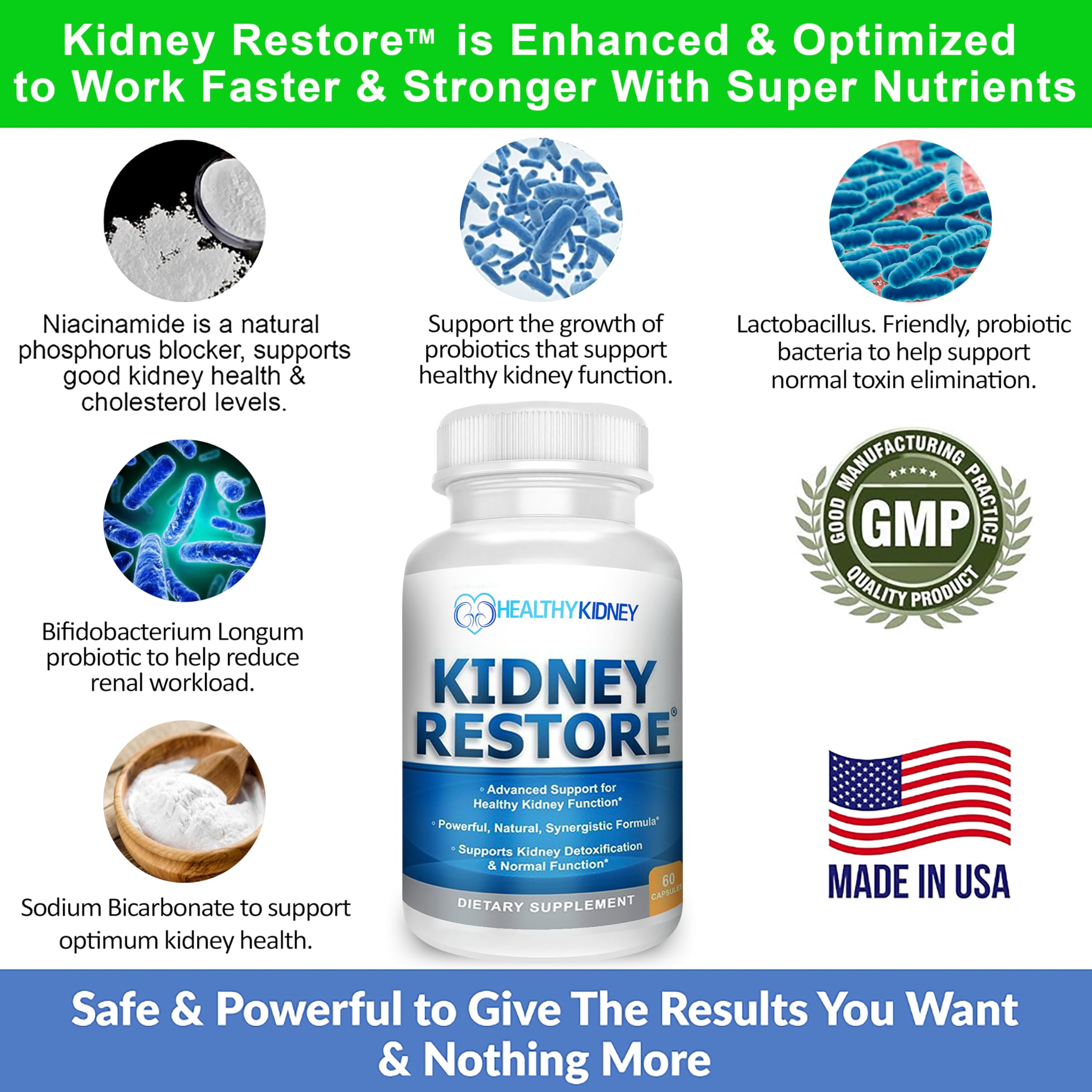 Kidney Restore 2-Day Clean-Up eBook flyer communicates renal-friendly diet tips.