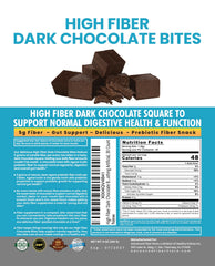 Kidney Restore high-fiber bites close up showing rich chocolate texture and fiber content