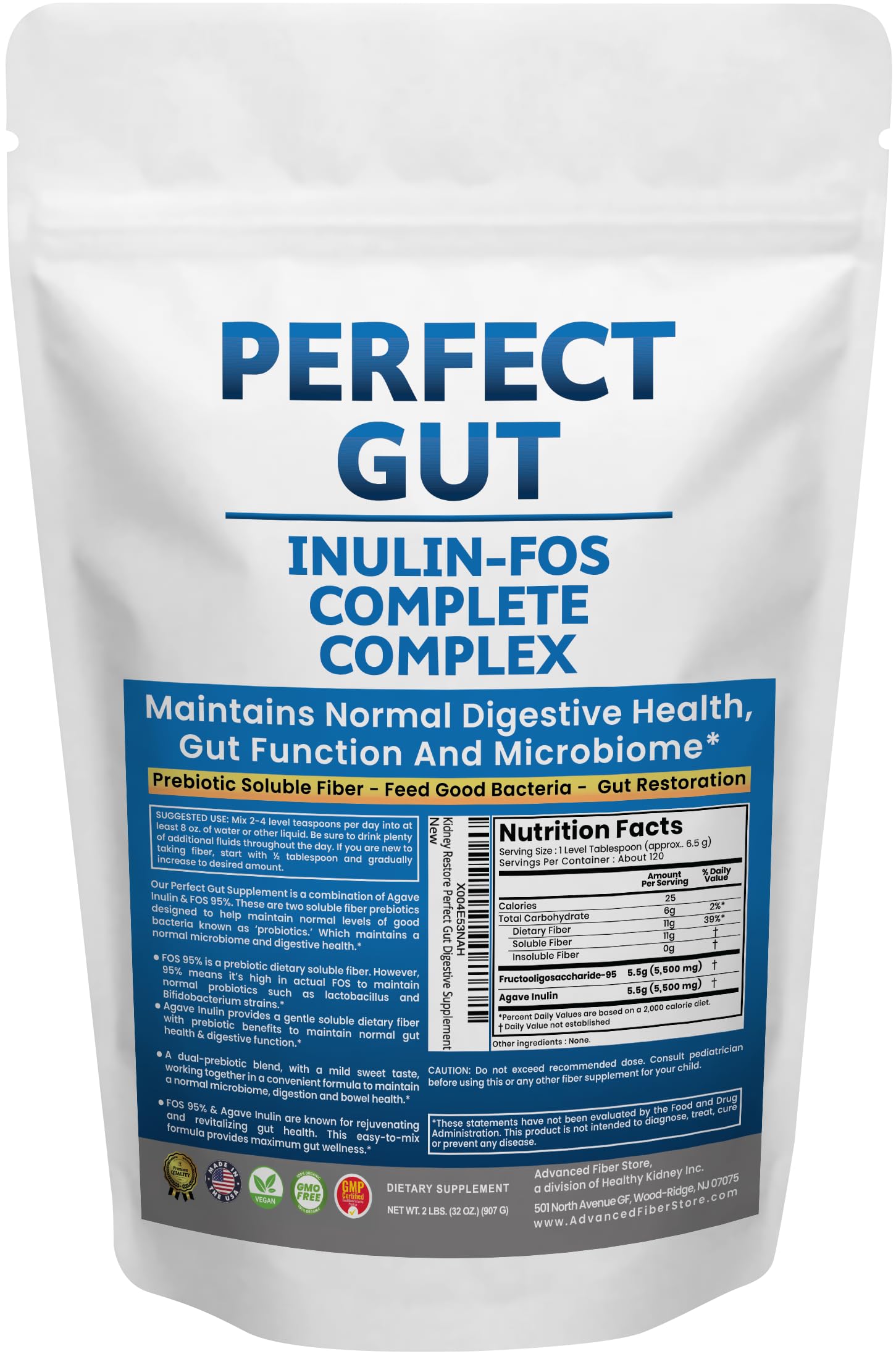 Kidney Restore Perfect Gut bottle pour showing convenient daily use for gut support