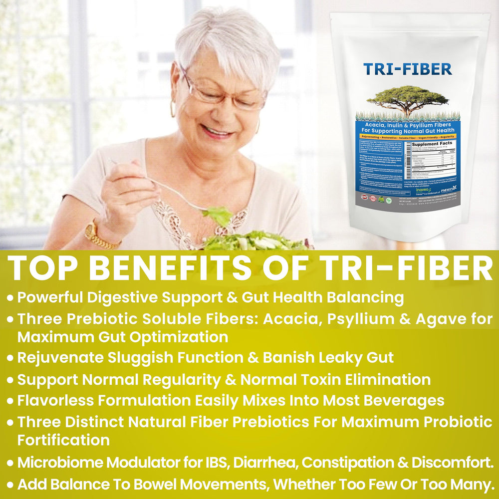 Kidney Restore Tri-Fiber organic inulin fiber powder dissolves easily and supports digestion