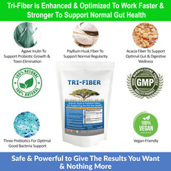 Kidney Restore Tri-Fiber psyllium husk fiber powder helps promote regularity and gut comfort