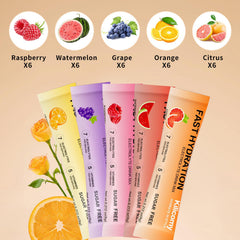 Kilicomy sugar-free electrolyte packets in orange flavor, ready to boost hydration after training.