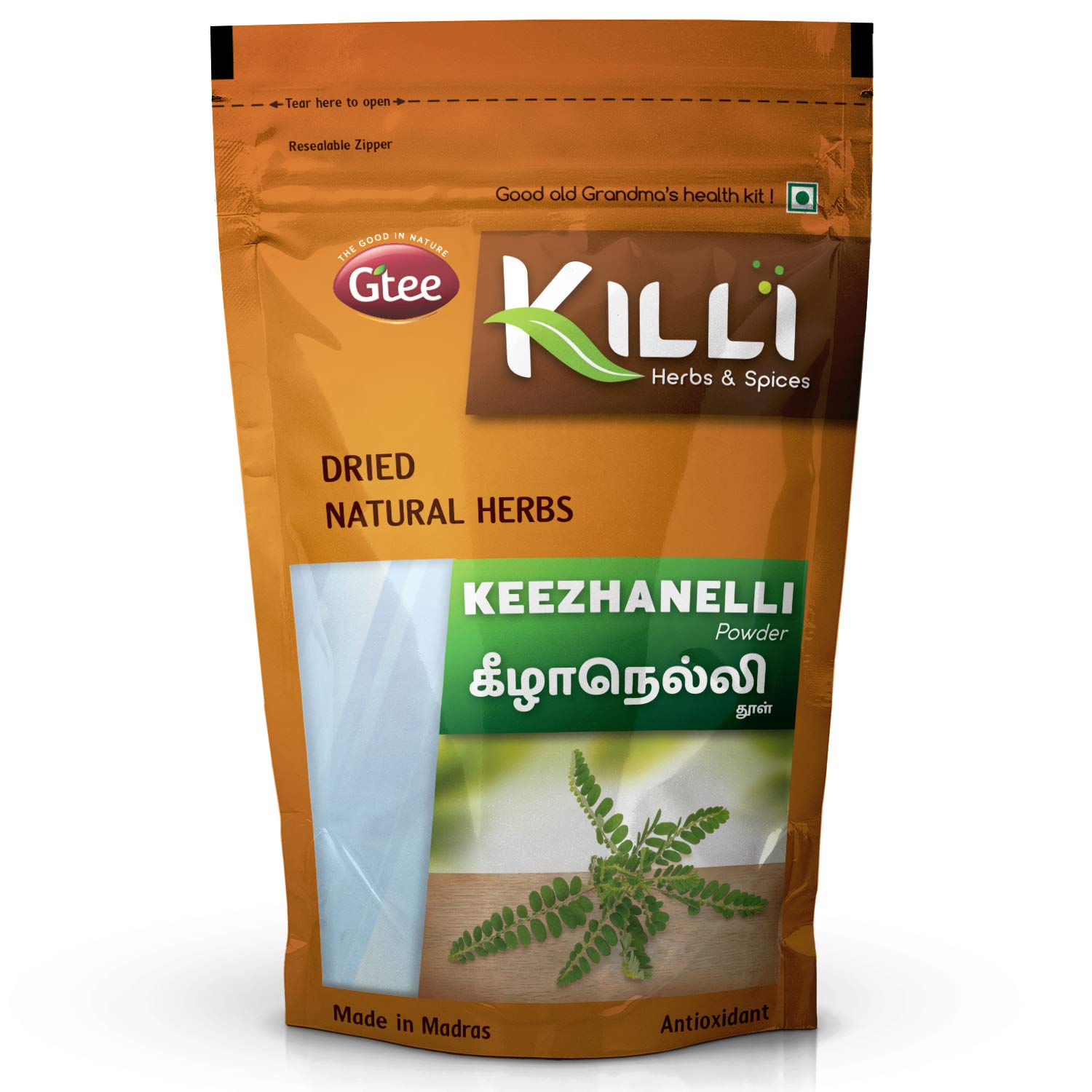 KILLI Keelanelli packaging close-up highlighting authentic herbal quality.