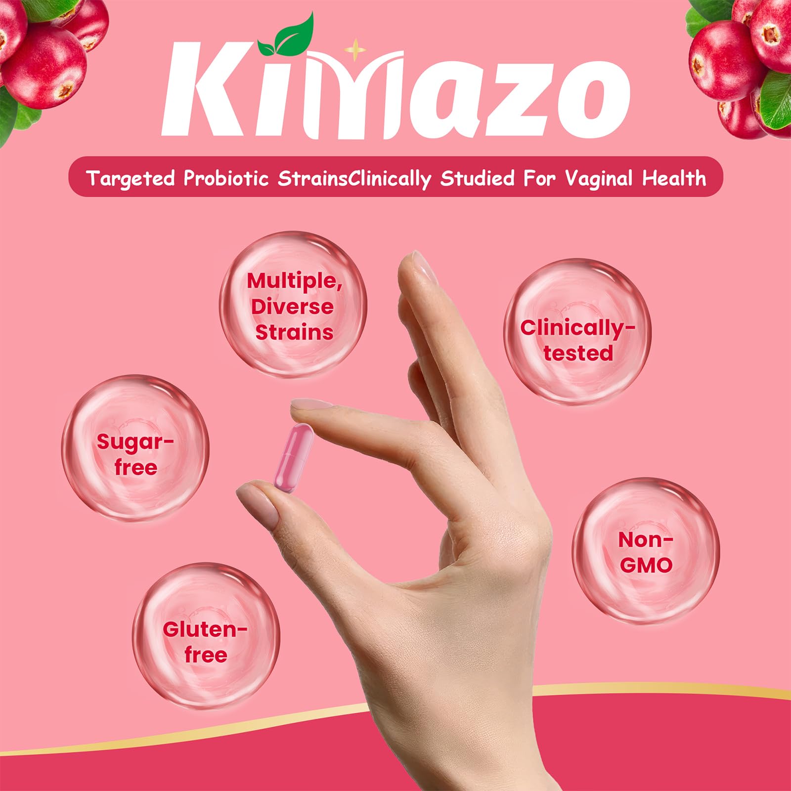 Kimazo at-home wellness routine with capsules.