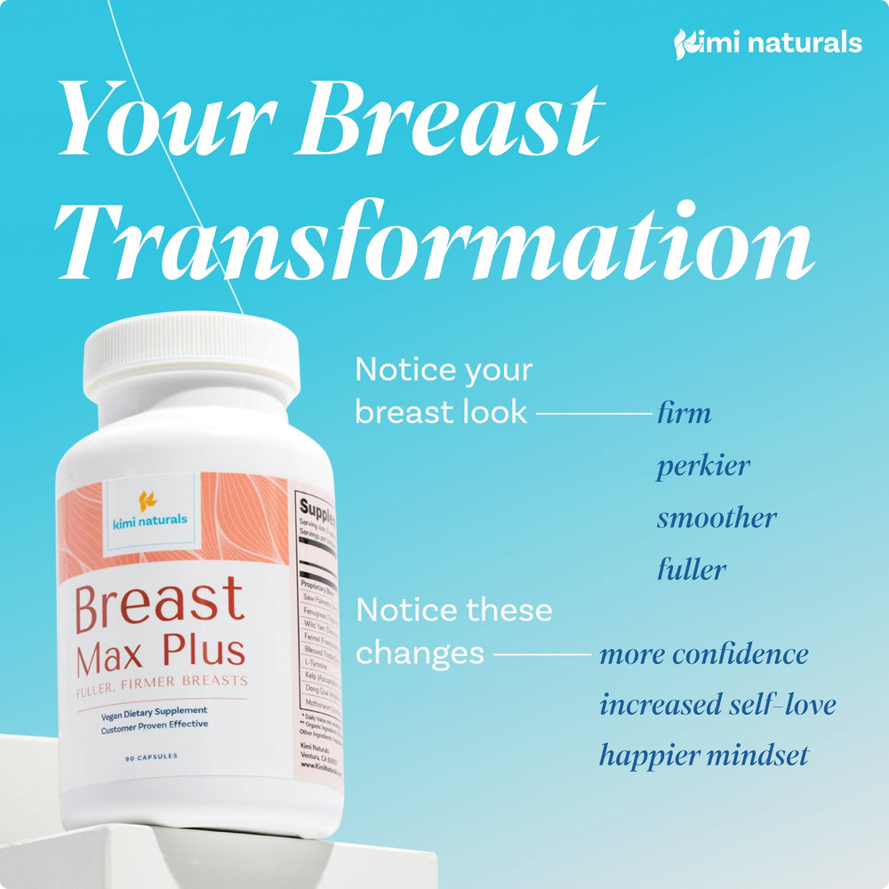 KIMI Naturals Breast Max Plus packaging display highlighting the clear label for quick recognition
