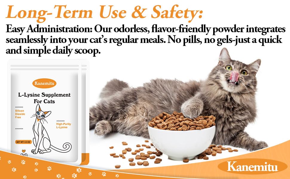 Kin Kun Lysine powder near a bowl to illustrate potential respiratory relief use cases.