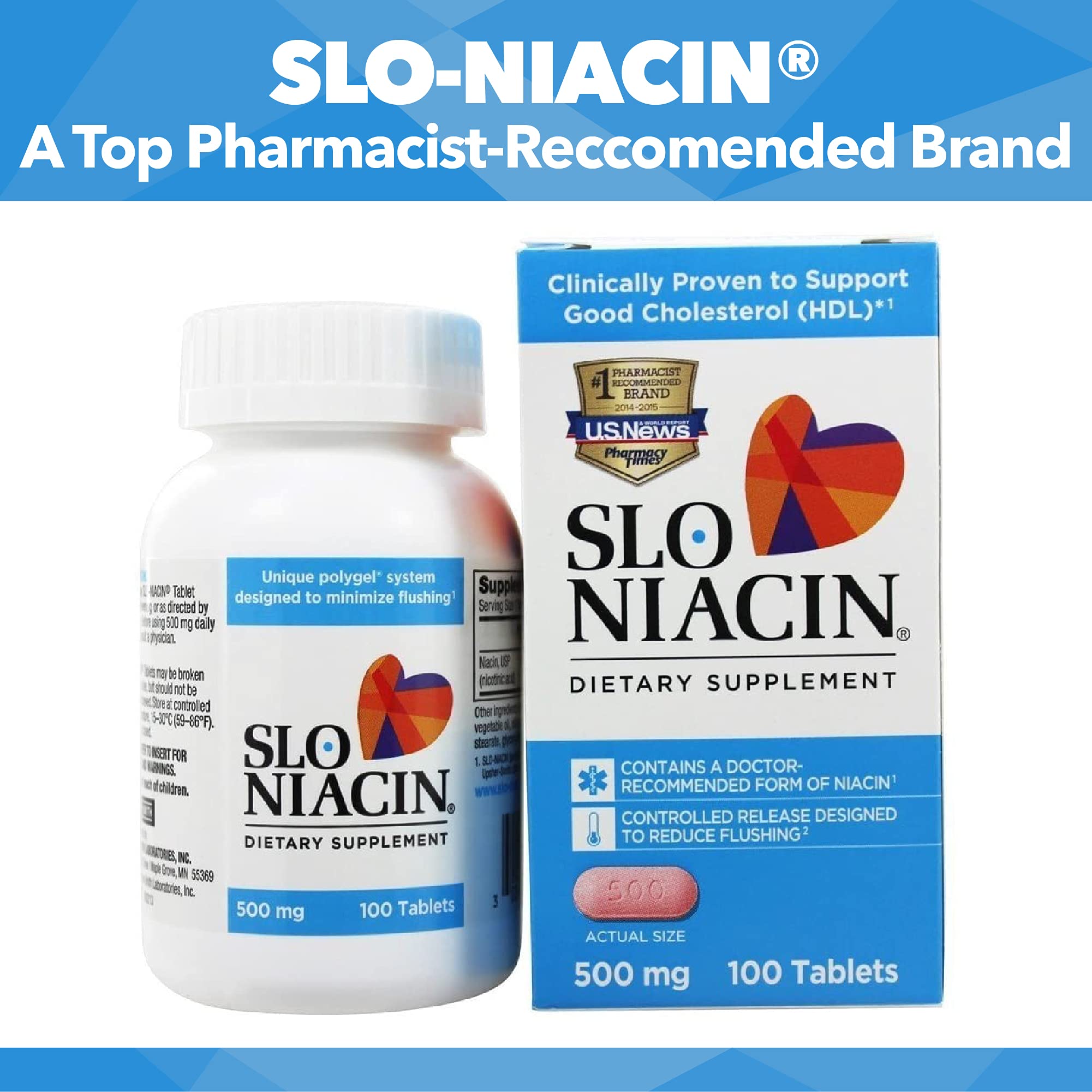 Kinara Slo Niacin's polygel-release system slowly delivers niacin with minimal flushing.