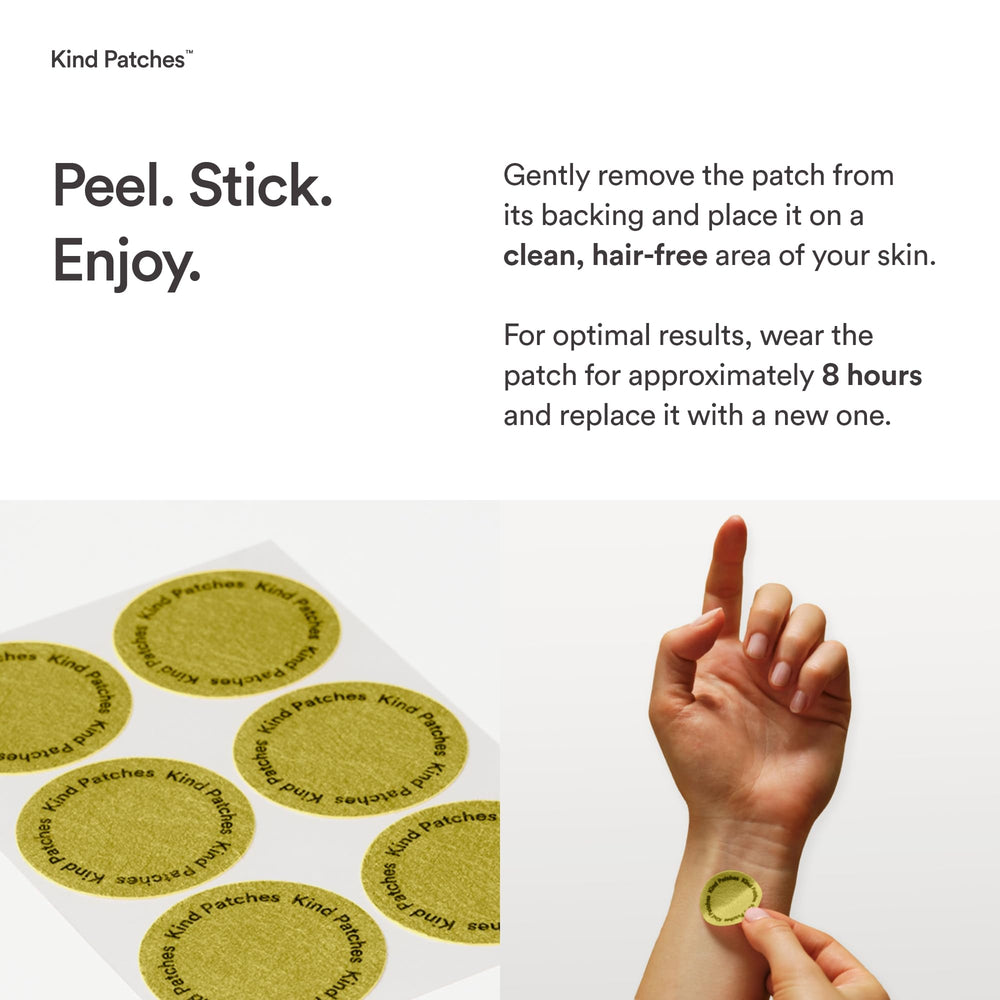 Kind Patches Energy Patches in use, unisex wear for balanced energy