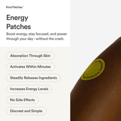 Kind Patches Energy Patches on-arm application ready for quick energy lift