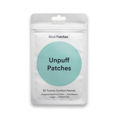 Kind Patches Unpuff patch on the arm for quick, plant-based use.