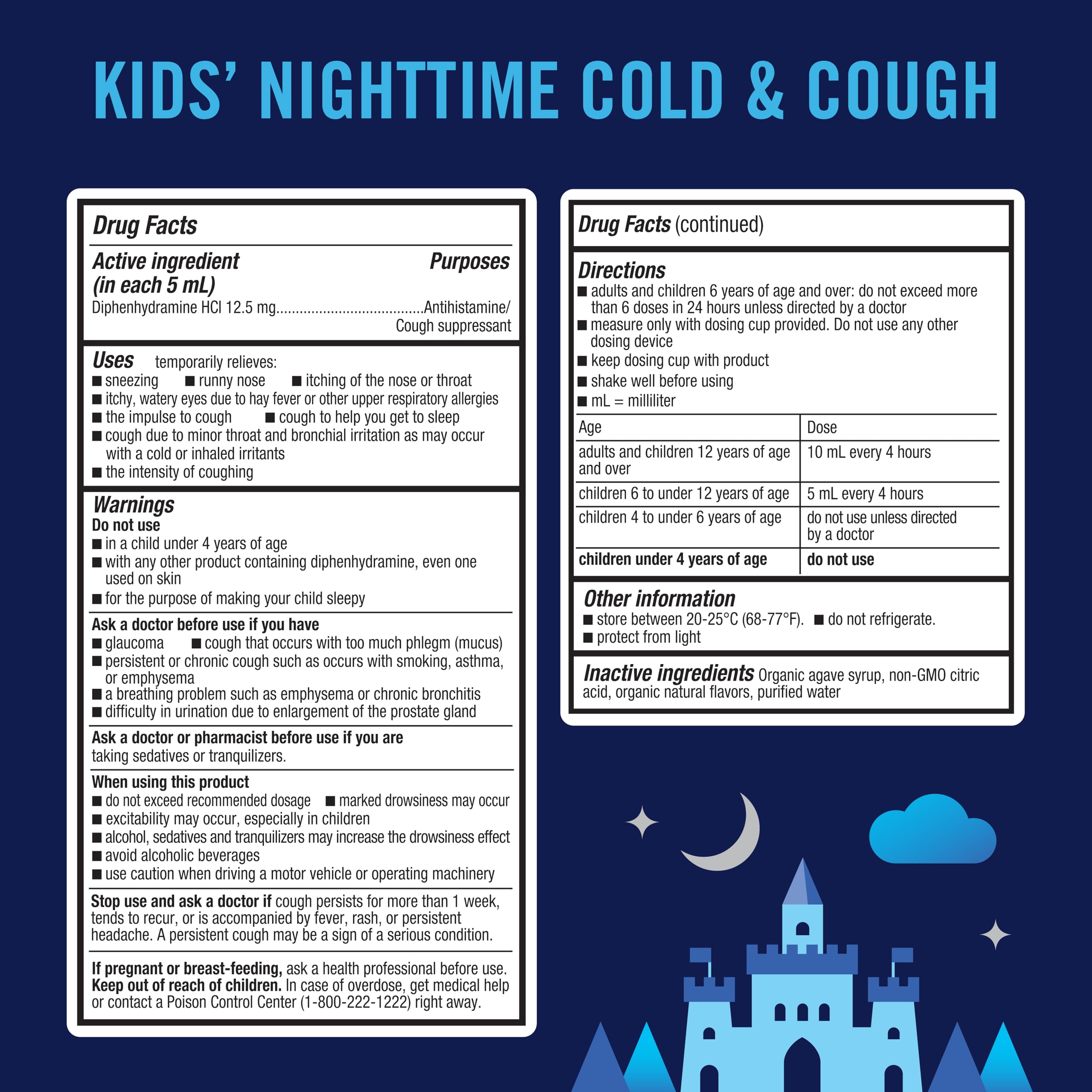 KinderMed Kids Nighttime Cherry bottle supports restful sleep during colds.