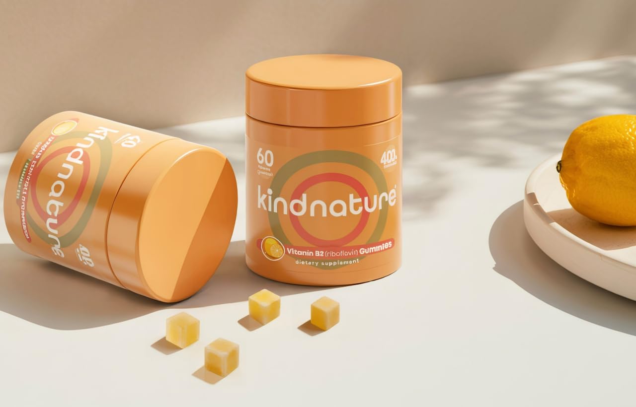 kindnature Vitamin B2 Gummies adults taking illustrates easy daily riboflavin dose.