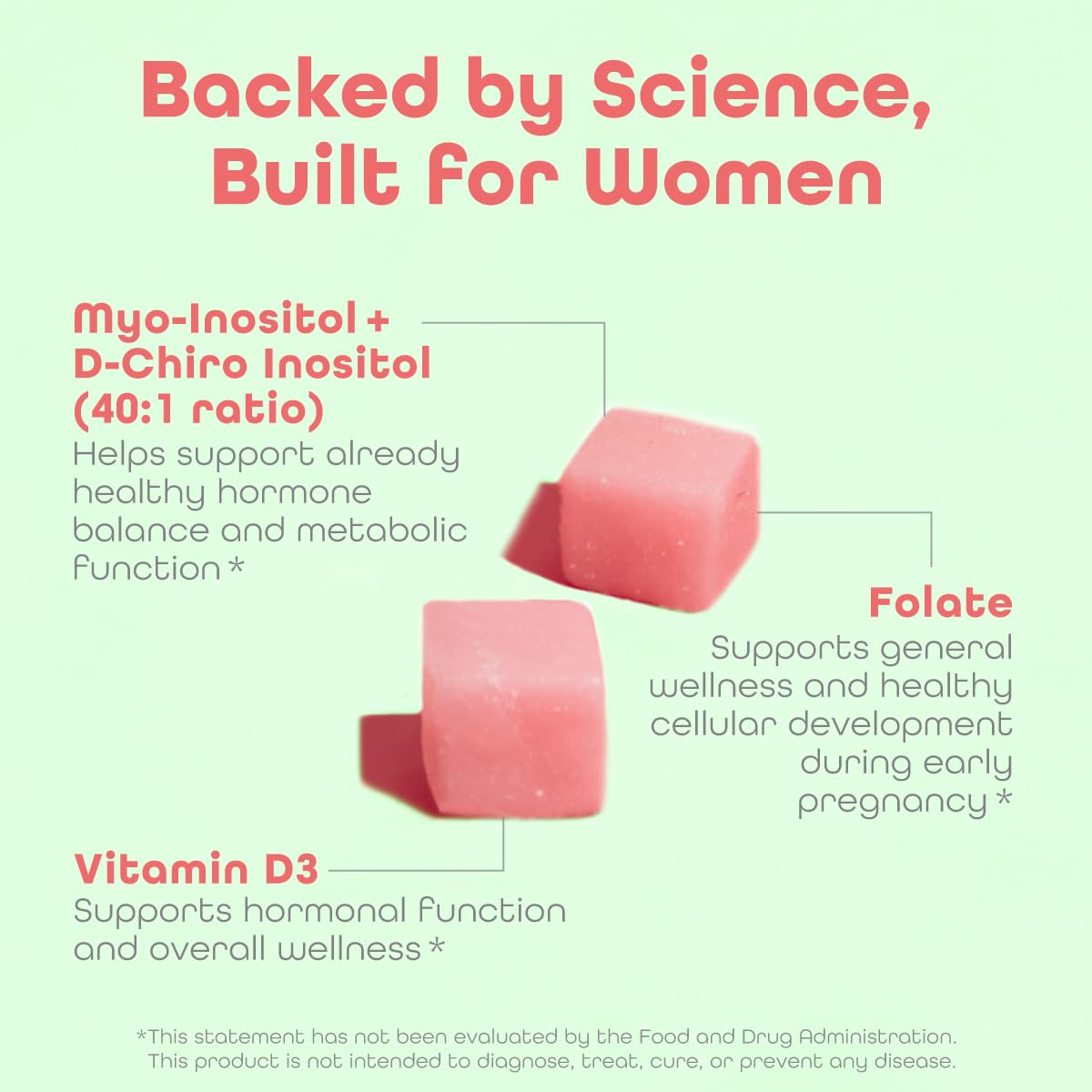 Gummies in a glass evoke refreshing, convenient daily supplement ritual
