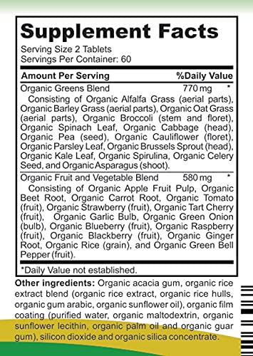 King Naturals ingredients panel shows 26 organic whole foods for daily wellness