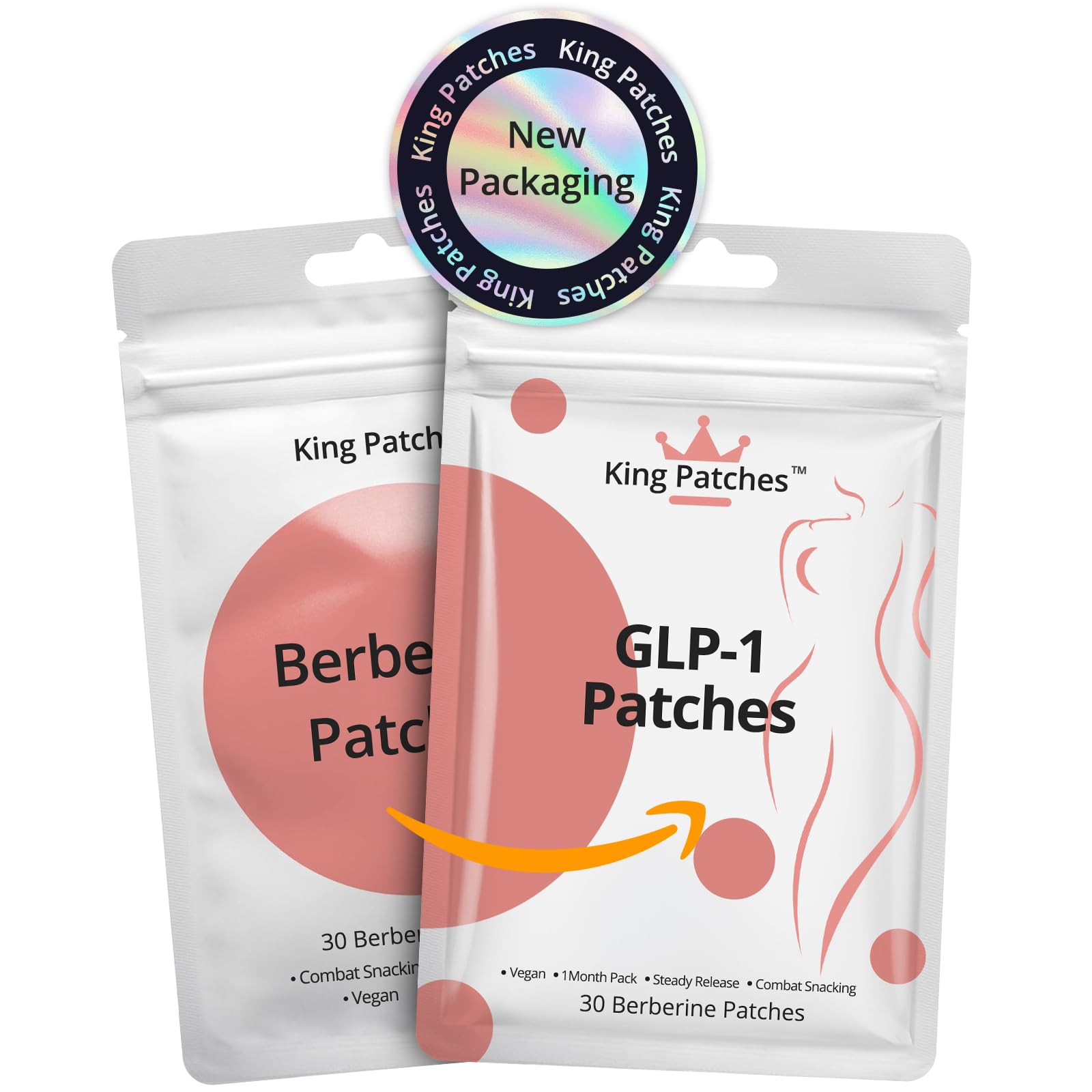 King Patches GLP-1 patch adheres to clean skin for discreet daily wellness.