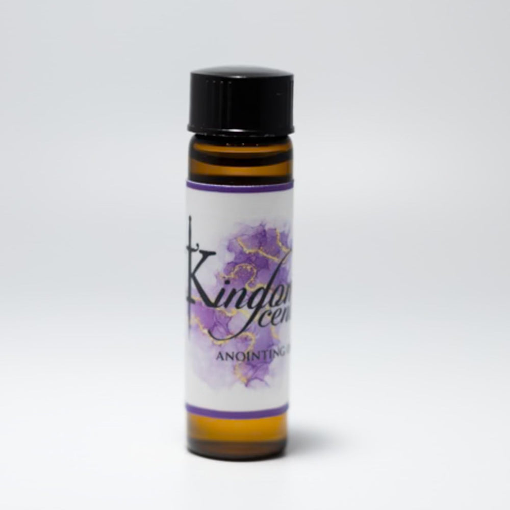Kingdom Scents Holy Anointing Oil frankincense bottle enhances devotion and sacred atmosphere