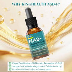 KingHealth drops with dropper illustrate easy daily ingestion and rapid absorption.
