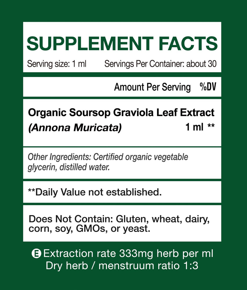 KingHealth Soursop Drops pour demonstrates precise ml delivery.
