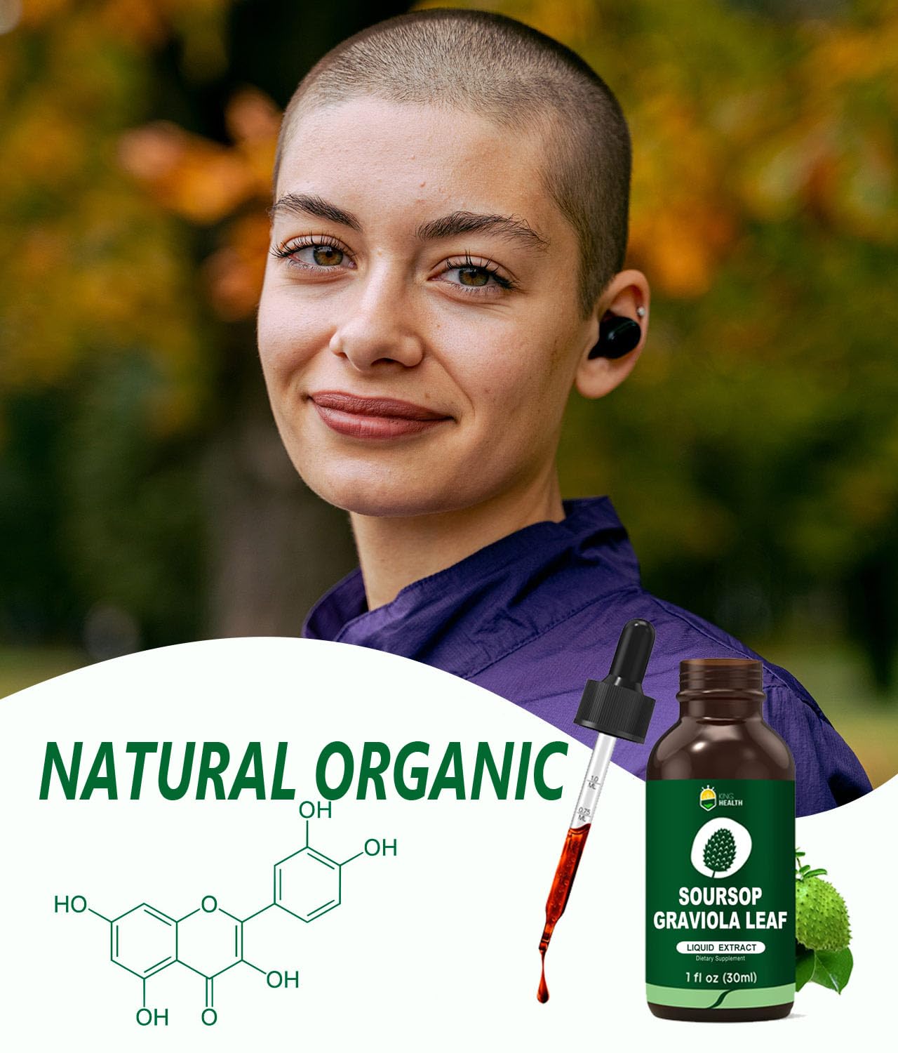 KingHealth Soursop Drops added to water for an easy daily ritual.