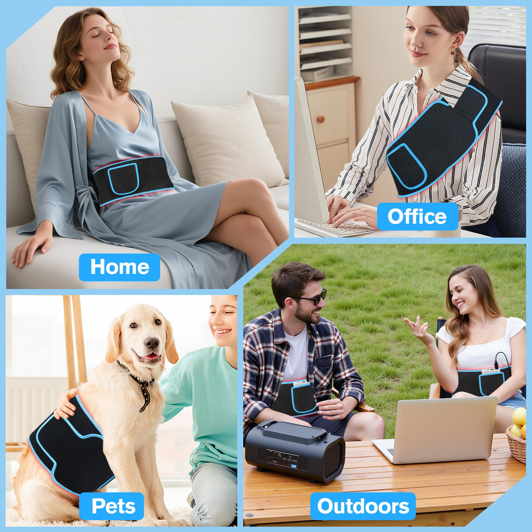 KingSom red light belt worn during daily activities supports convenient at-home wellness.