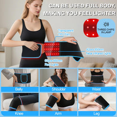 KingSom red light belt charging via USB and wall outlet enables flexible power on the go.