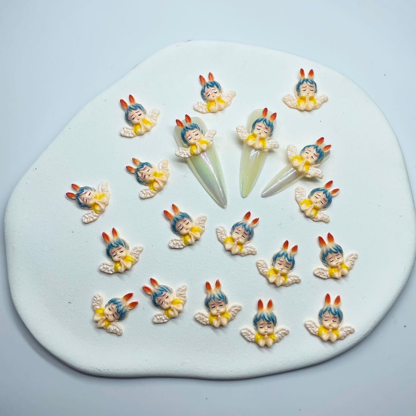KINGVELLY nail art angel charm pack ideal for creative nail designs and crafts.