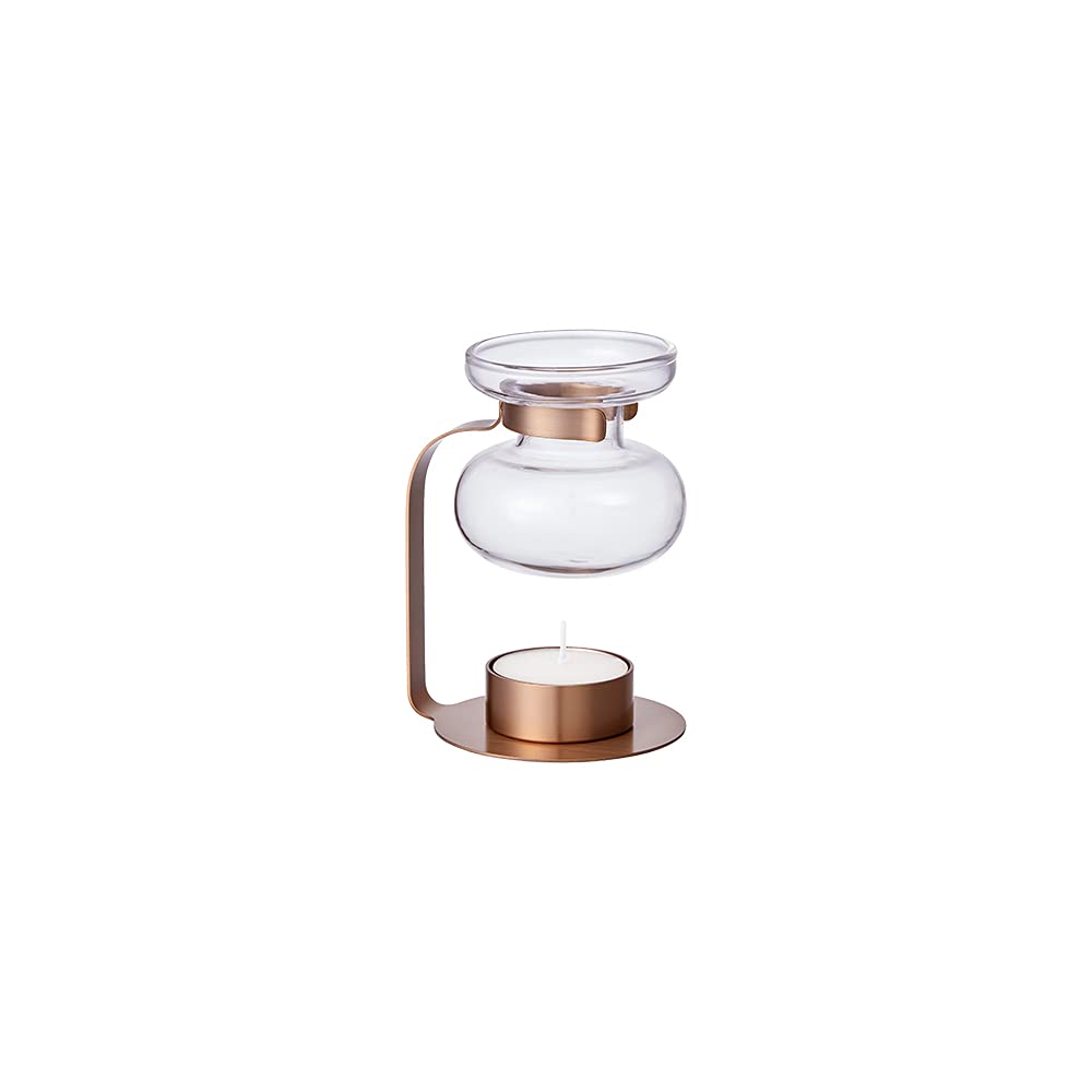 Kinto Aroma Oil Warmer copper cup radiates warmth while releasing fragrance.