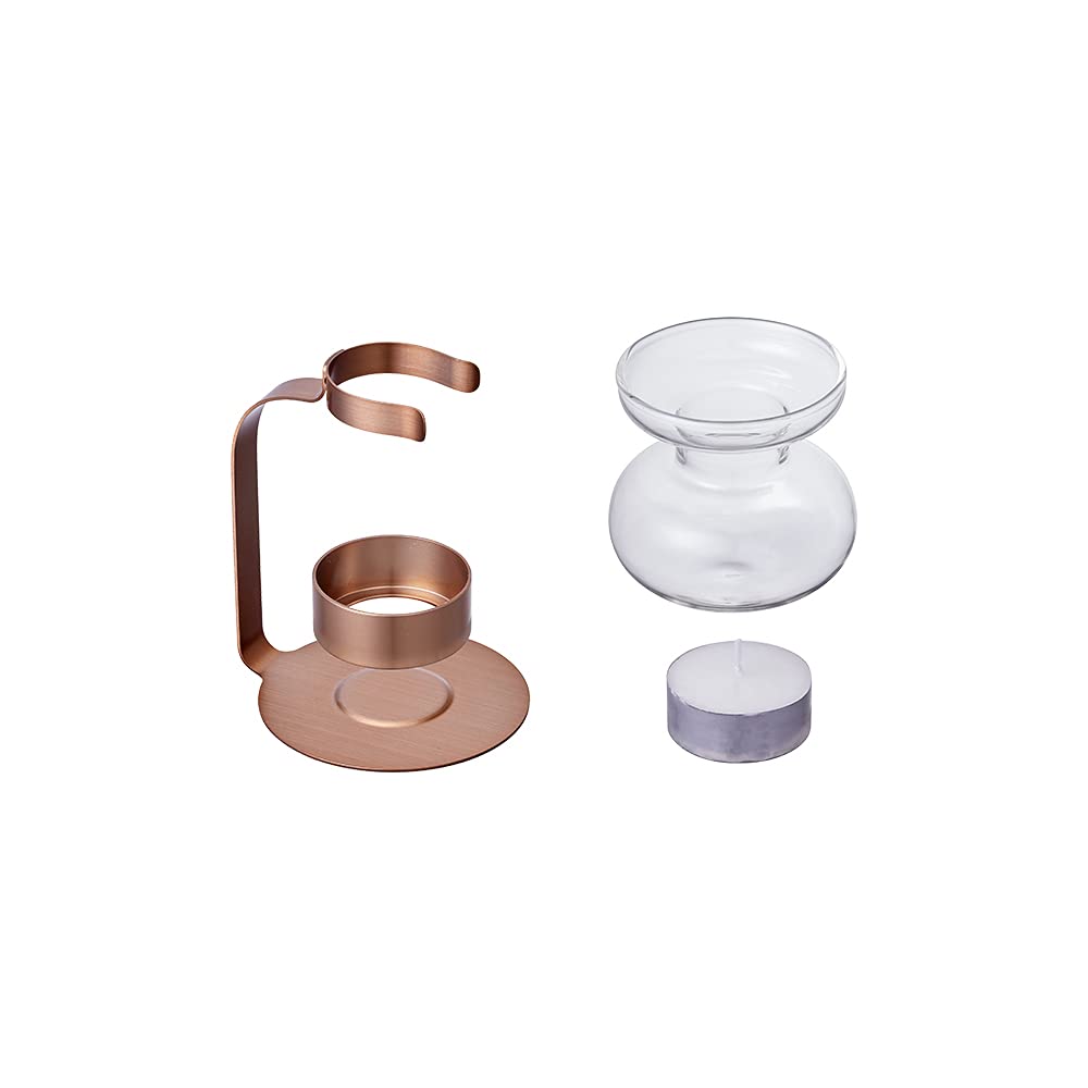 Kinto Aroma Oil Warmer copper stand supports the cup with safe, stylish design.