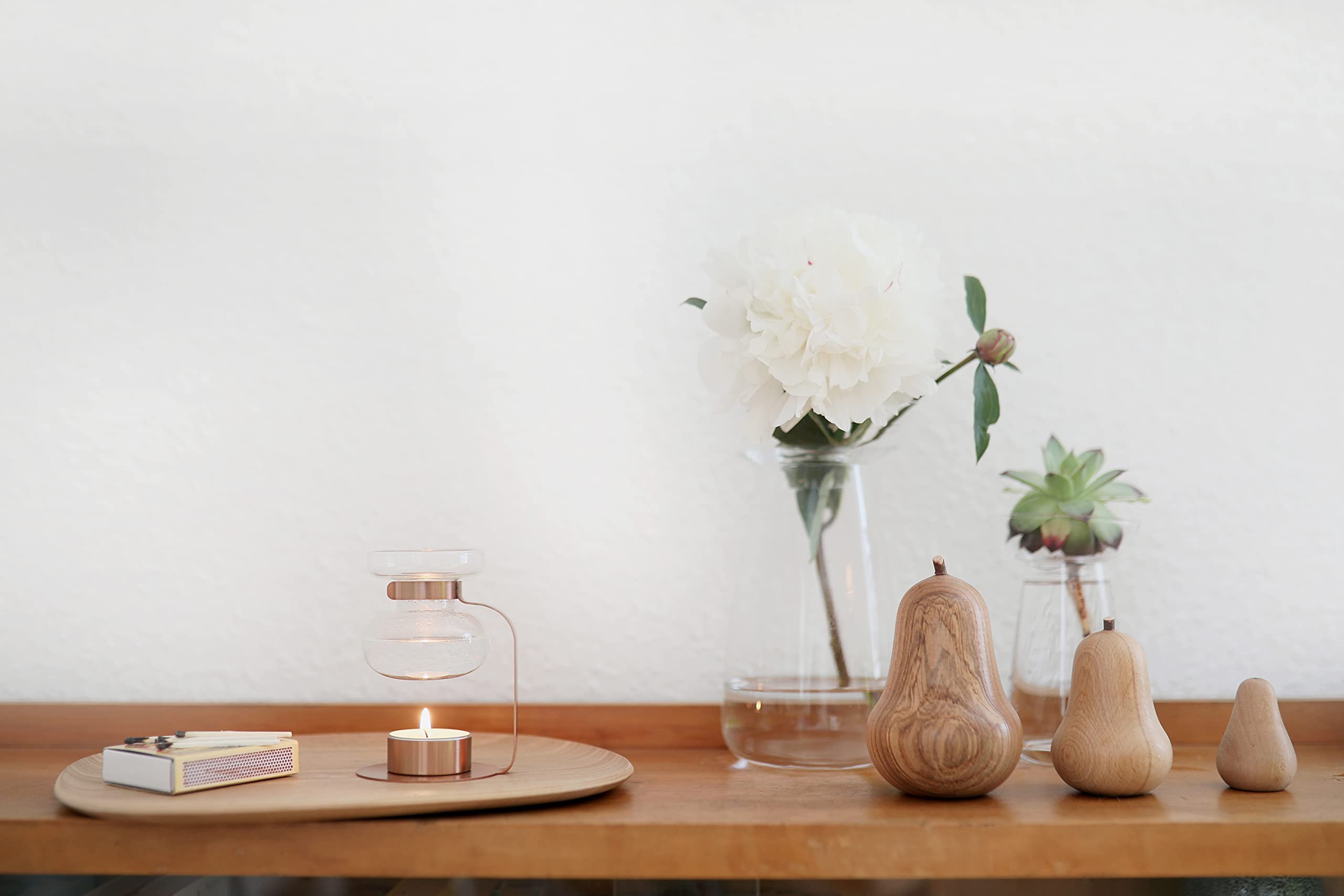 Kinto Aroma Oil Warmer full assembly presents a modern kitchen companion.