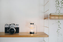 Kinto Aroma Oil Warmer glass container highlights clean, heat-safe design.