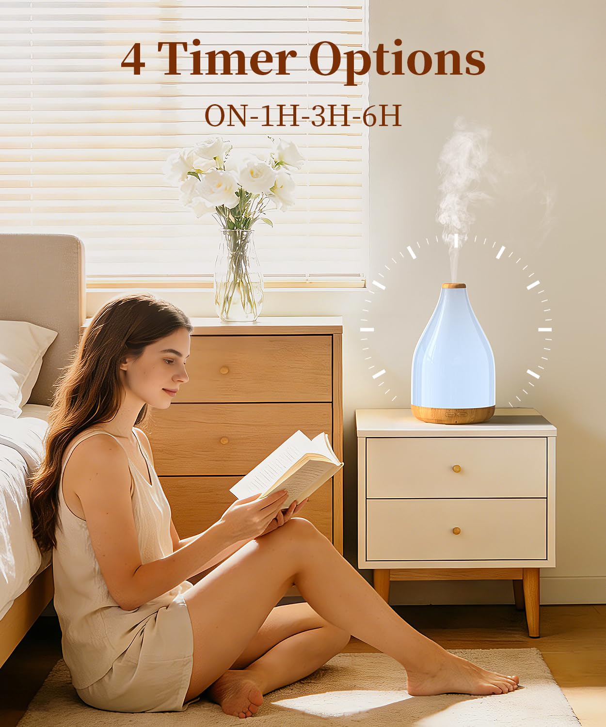 KinYiLO diffuser with 7-color LED creates customized mood lighting